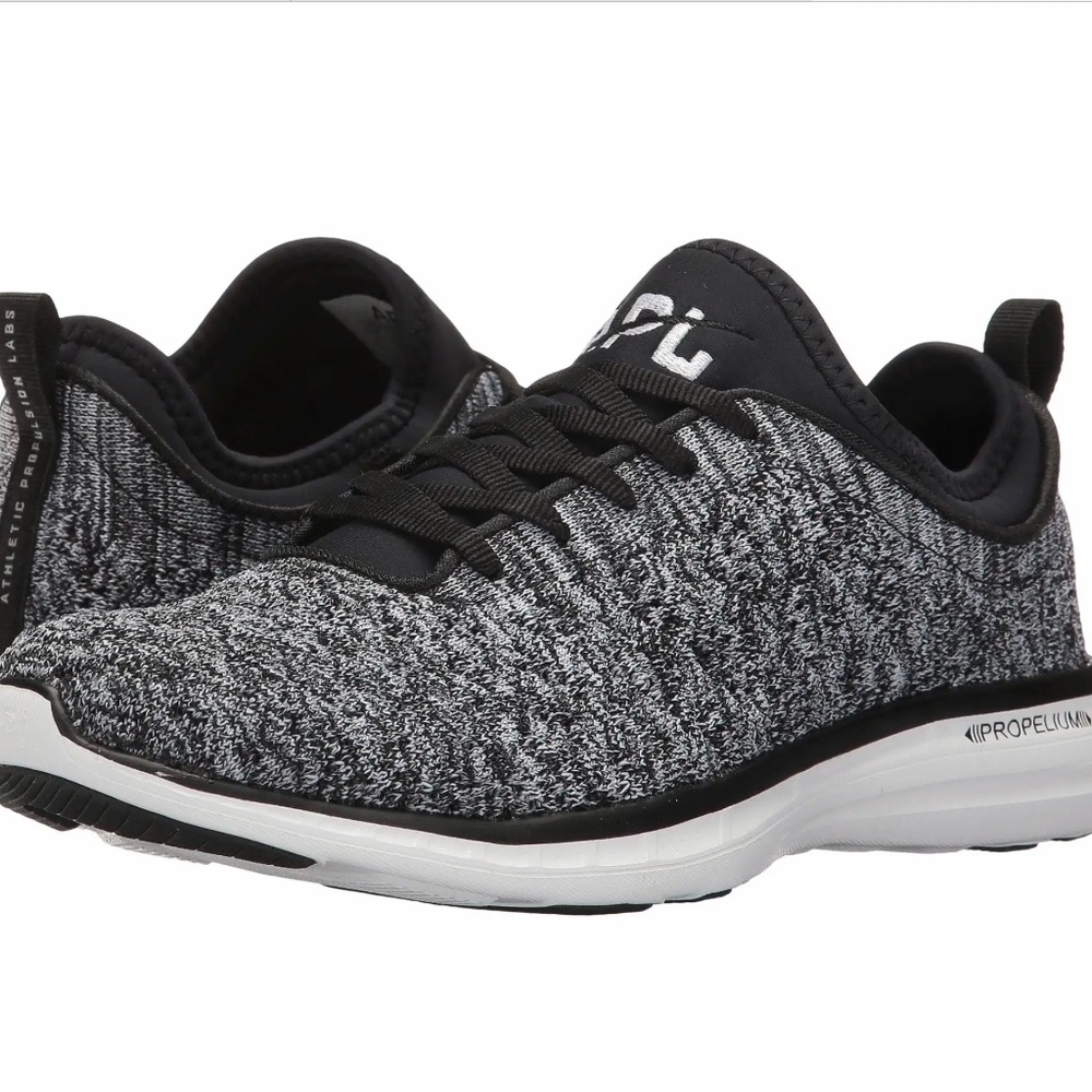 APL Techloom Phantom Sneakers Black/White Melange Size 8